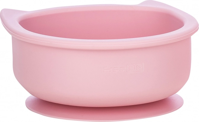 Bol en silicone avec ventouse Chaton rose