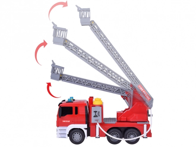 Camion de pompiers avec fonction d'eau et échelle mobile