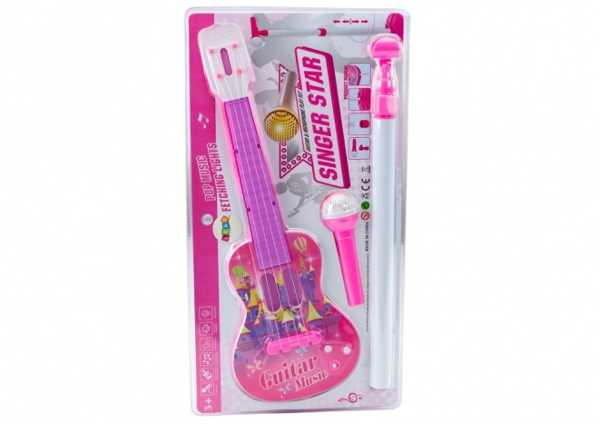Guitare électrique pour enfants avec microphone et support