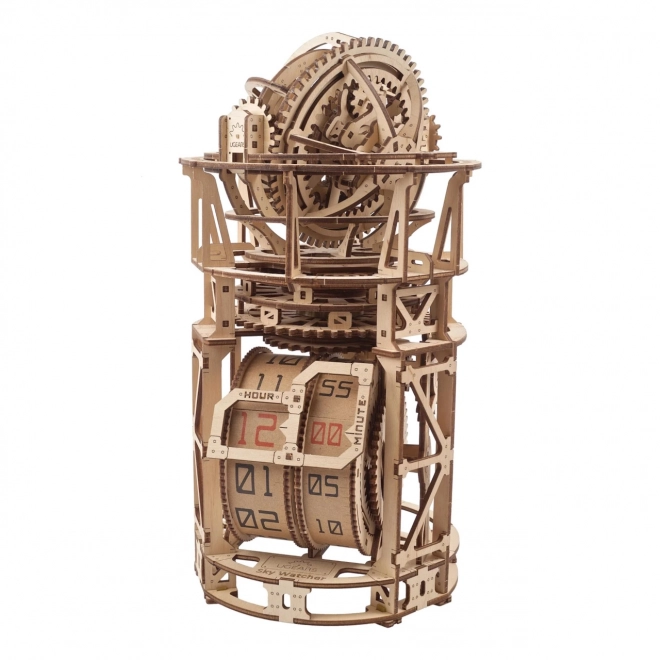 Ugears modèle mécanique en bois mécanisme d'horloge avec tourbillon