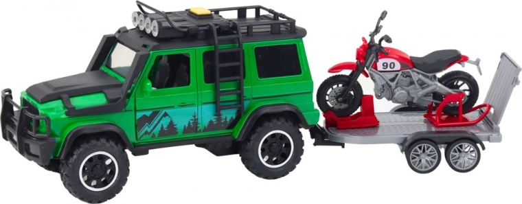 Remorque détachable avec rampe de chargement