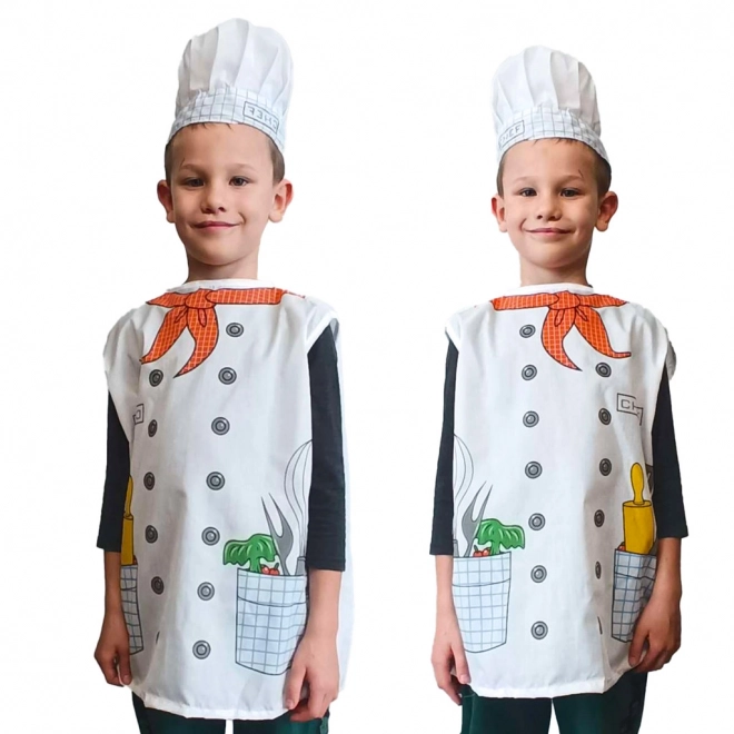 Costume de cuisinier pour enfants 3-8 ans
