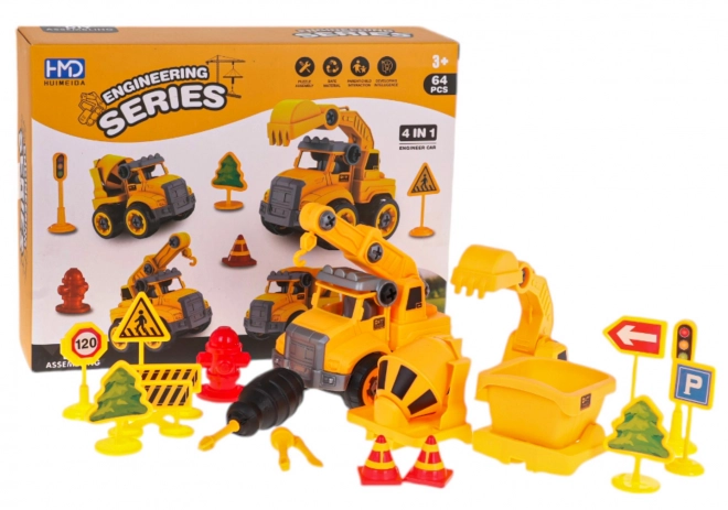 Véhicules de construction avec accessoires