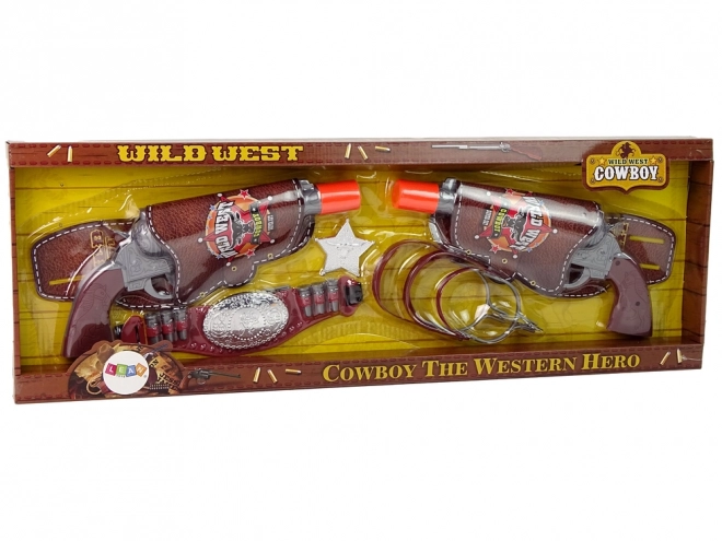 Ensemble cow-boy pour deux cow-boys Deux revolvers Éperons Accessoires