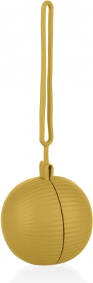 Étui en silicone pour tétine avec fermeture, Jaune Moutarde
