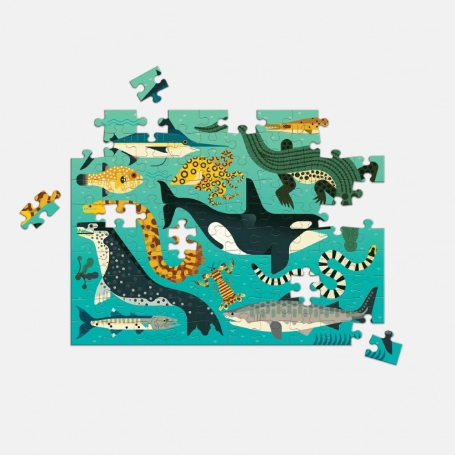 Puzzle réversible Mudpuppy Prédateurs terrestres et marins