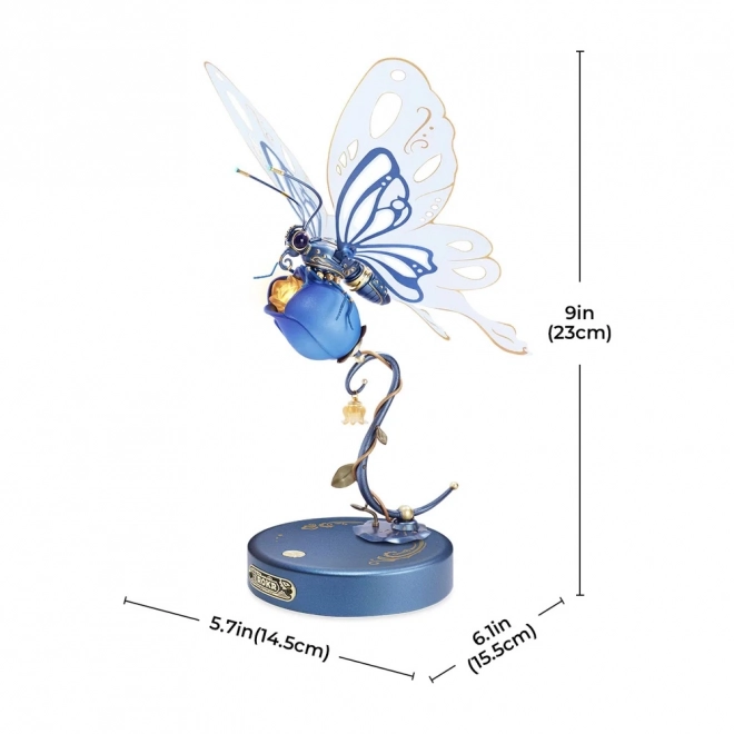RoboTime 3D Puzzle mécanique Papillon Bleu