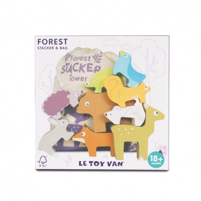 Tour d'équilibre Le Toy Van Petilou - animaux de la forêt