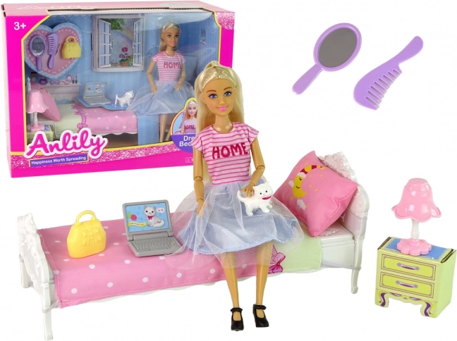 Poupée ANLILY – chambre avec accessoires et mobilier