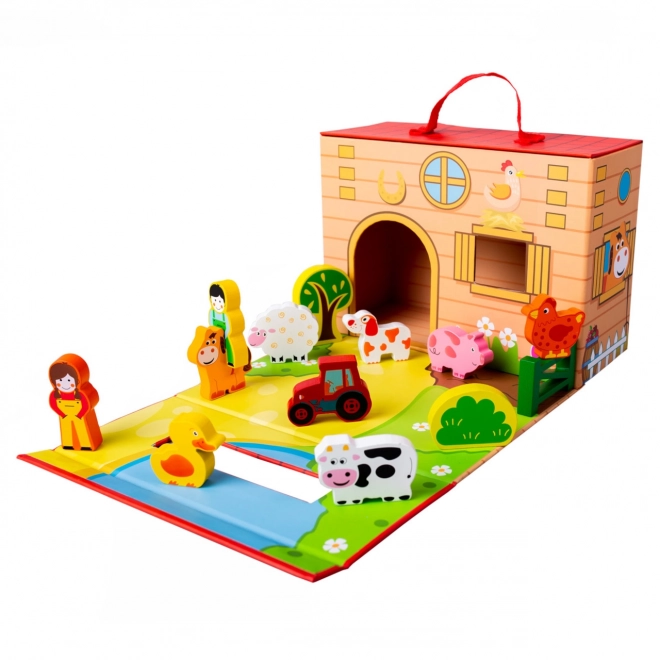 Bino Petite valise de voyage avec des animaux de la ferme