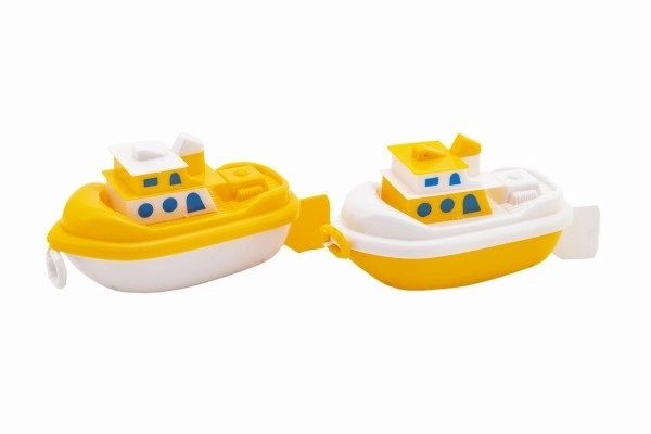 Bateau/bateau de bain à tirer en plastique 7x8x15cm