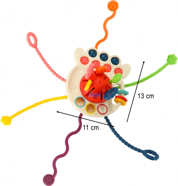 Jouet sensoriel pour bébés - anneau de dentition Bibi-inn rose
