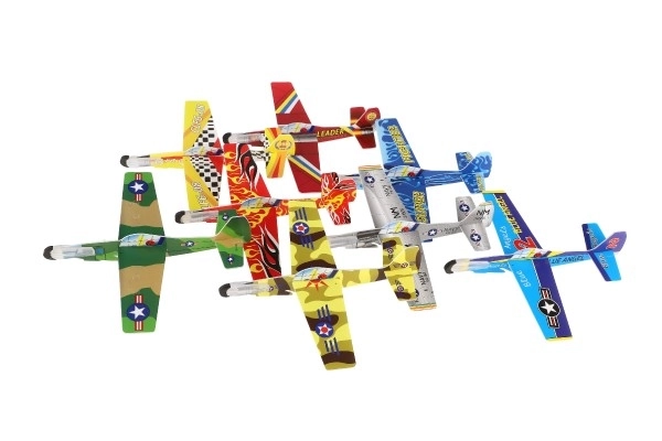 Avion en mousse à lancer 18cm mélange de types en sachet