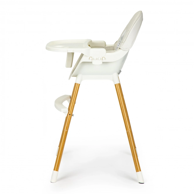 ECOTOYS Chaise haute 2 en 1 Beige
