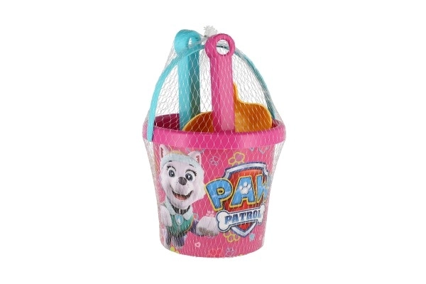 Ensemble de jouets pour le sable 5 pièces plastique Paw Patrol / Pat'Patrouille rose dans un filet 12x22x12cm 12m+ Wader