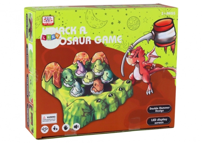Jeu de dinosaures pour tuer les taupes avec deux marteaux