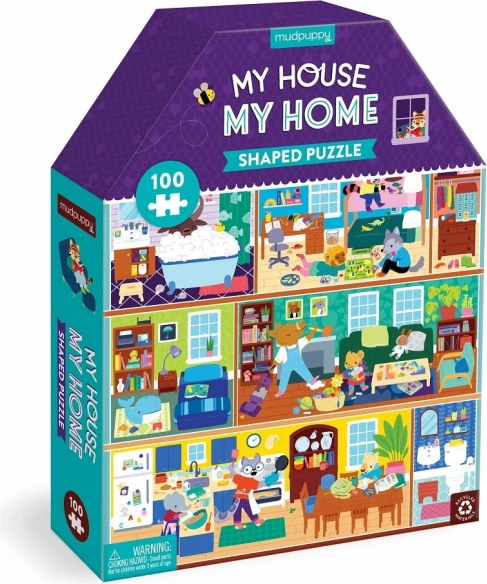 Ma Maison Mon Foyer - puzzle en forme de maison 100 pièces
