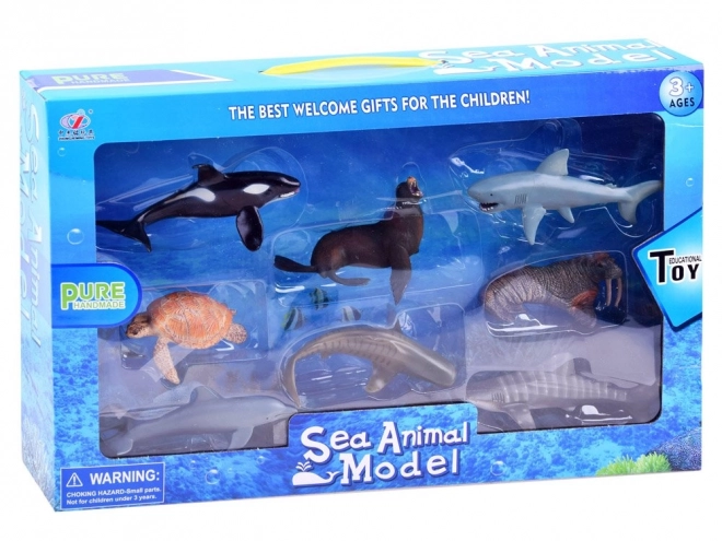 Ensemble de figurines d'animaux marins