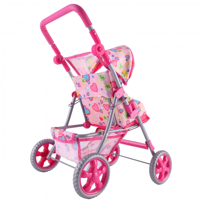 Woopie Poussette Royale avec des Cœurs Colorés