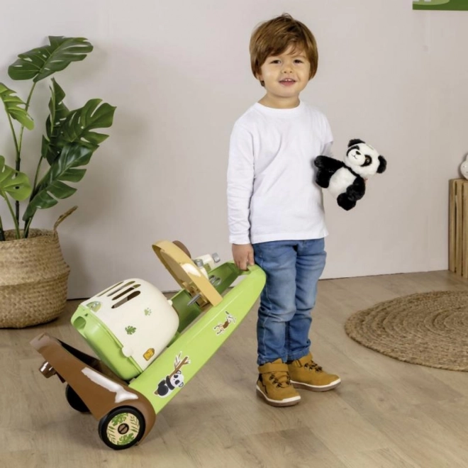 Chariot vétérinaire avec panda et box de transport 2 en 1