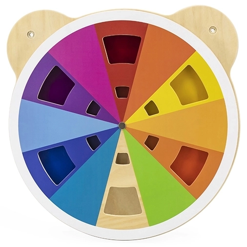 Tablette en bois avec mélange de couleurs en forme de tête d'ours