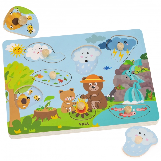 Puzzle en bois SONS DE LA NATURE de VIGA