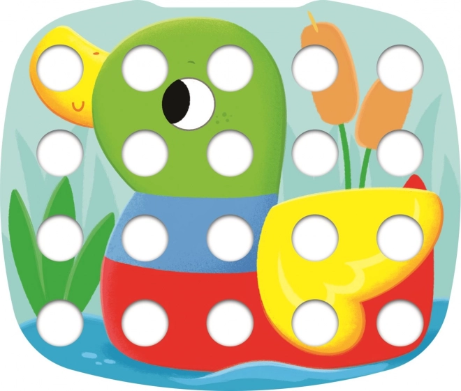 Mosaïque colorée pour enfants en plastique dans une boîte 40x27x6cm 12m+