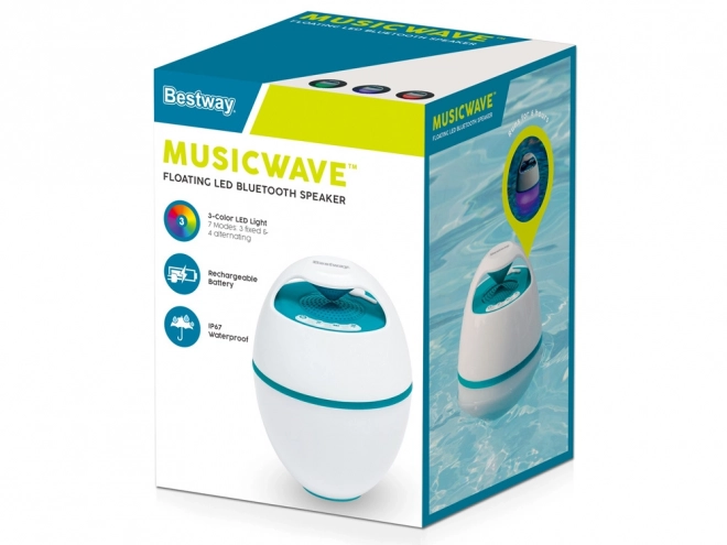 Bestway haut-parleur flottant MusicWave avec Bluetooth et lumière LED