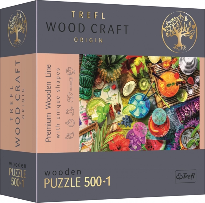 Puzzle Cocktails colorés TREFL Wood Craft Origin 501 pièces