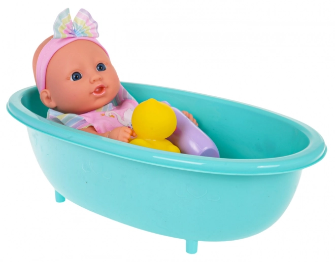 Poupée bébé avec baignoire + accessoires