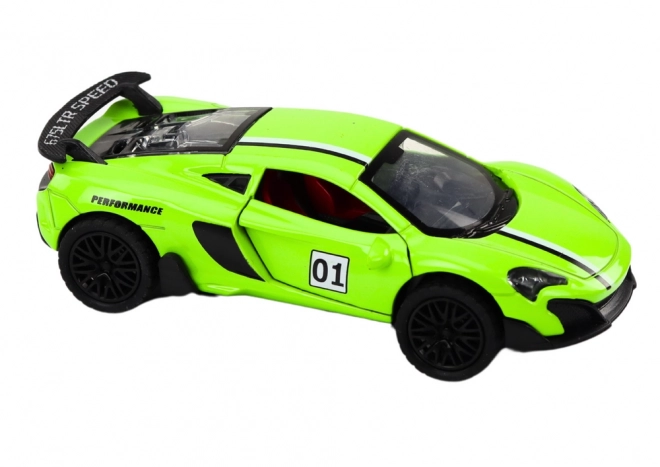 Voiture de sport 1:32 avec propulsion Métal vert