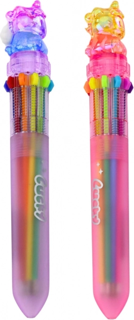 Stylo automatique multicolore Licorne pour enfants 10 en 1