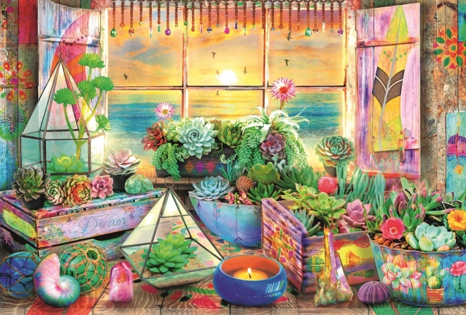 Puzzle à assembler TREFL Wood Craft Origin Maison de plage 501 pièces