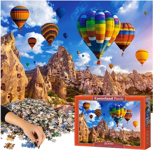 Montgolfières colorées en Cappadoce - Puzzle Castorland 2000 pièces