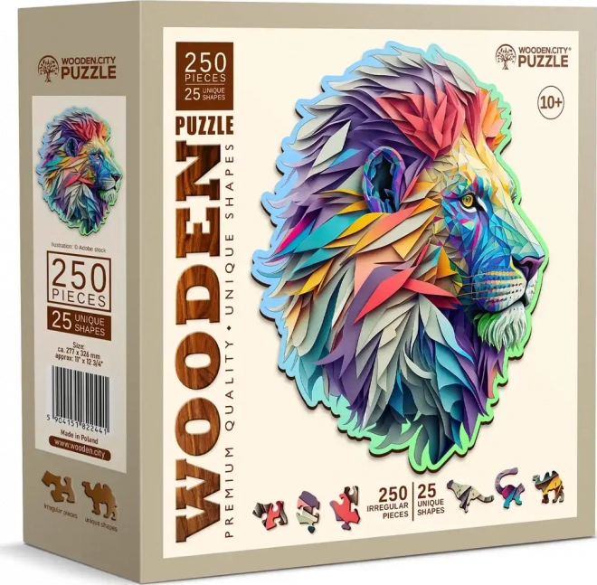 Puzzle en bois WOODEN CITY Lion moderne 250 pièces EKO