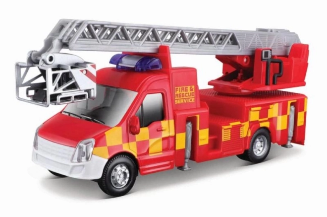 Camion de pompiers avec échelle Bburago 1:43