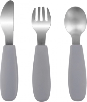 Couverts en silicone pour enfants, Dove Grey