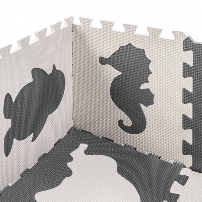 Puzzle en mousse contrastée avec animaux - 9 pièces