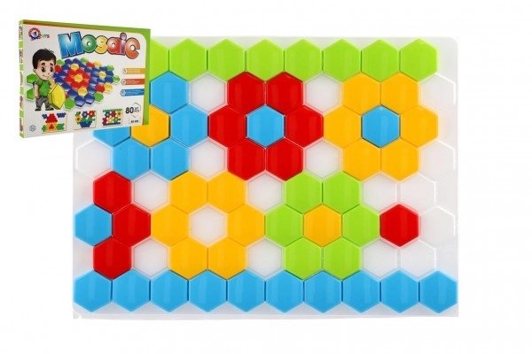 Mosaïque chapeau 4cm pour les plus petits lisse 80pcs dans la boîte 45x34x4cm 12m+