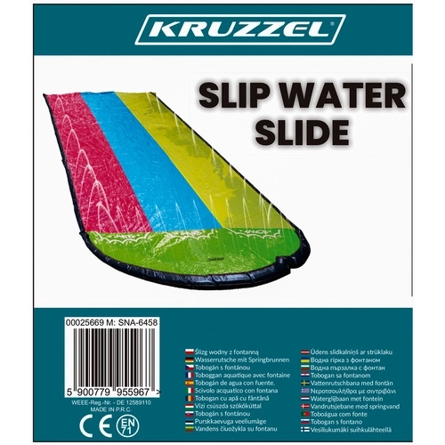 Toboggan aquatique avec fontaine et triple glissière pour enfants pour le jardin