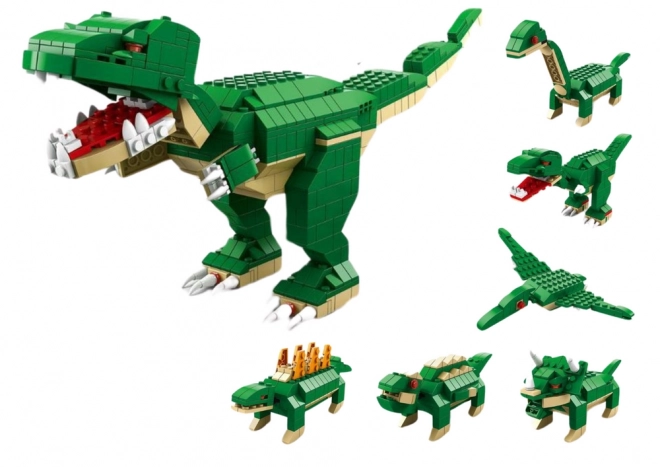 Blocs de construction dinosaures 6 en 1 Jeu DIY Dinosaure 1000 pièces