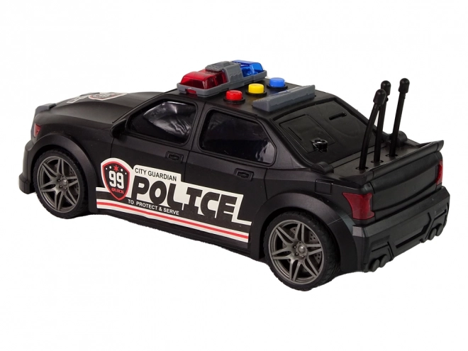 Voiture de sport de police 1:16 Black Sound