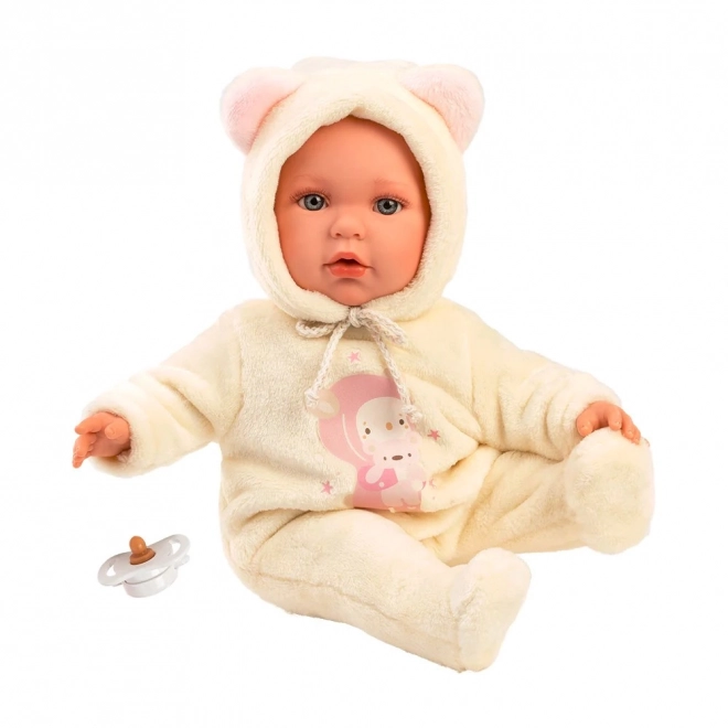 Llorens 14208 BABY JULIA - poupée réaliste bébé avec un corps en tissu doux - 42 cm