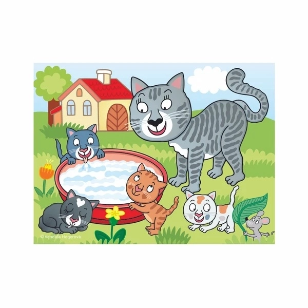 Cubes kubus animaux domestiques bois 12pcs dans une boîte 21x18x4cm