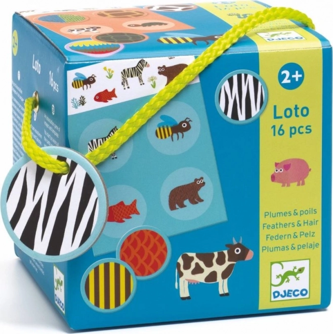 DJECO Loto en boîte - Habits d'Animaux