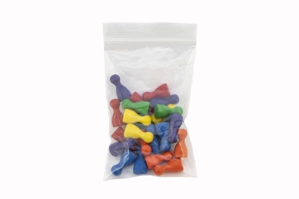Figurines en bois 25mm 6 couleurs - Jeu de société