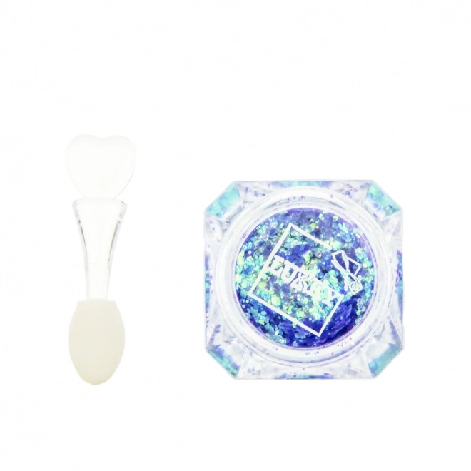 Lukky paillettes avec applicateur pour le visage, le corps et les cheveux - saphir