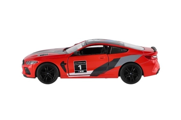 Voiture Kinsmart BMW M8 Competition Coupé 1:38 métal/plastique 12,5cm 4 couleurs à rétrofriction 12pcs en boîte