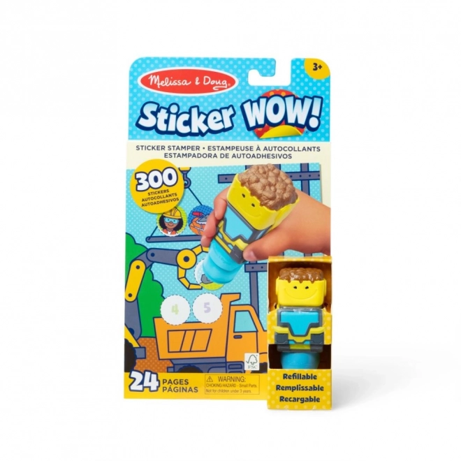 Sticker WOW ! Ensemble de stickers avec tampon Bulldozer