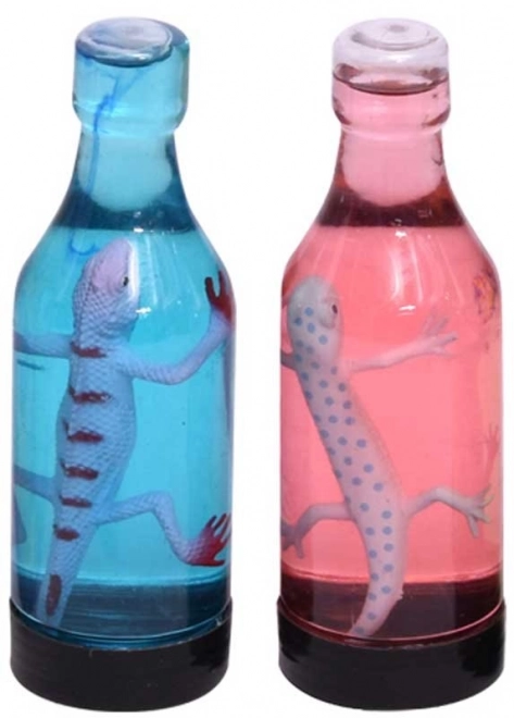 Lézard dans du slime liquide